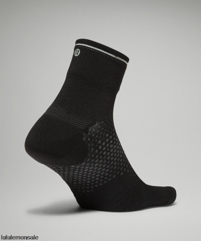 Lululemon Deutschland DELULU919 | Lululemon Deutschland Black Macropillow Knöchellaufsocke Mittlere Dämpfung